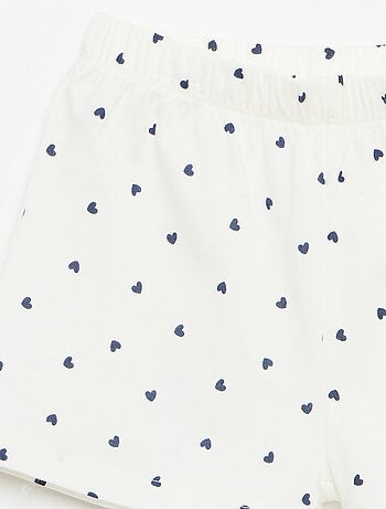 Pigiama corto canotta + pantaloncini - 2 pezzi