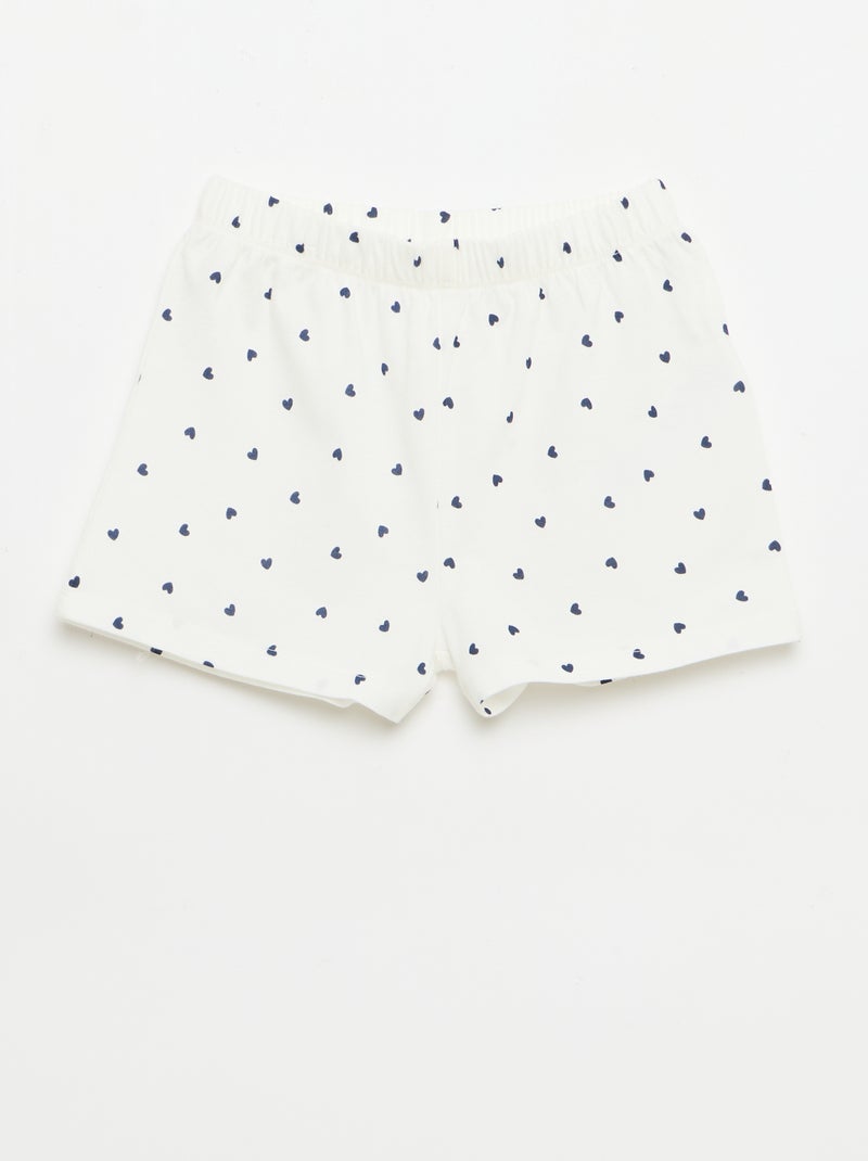 Pigiama corto canotta + pantaloncini - 2 pezzi Blu - Kiabi