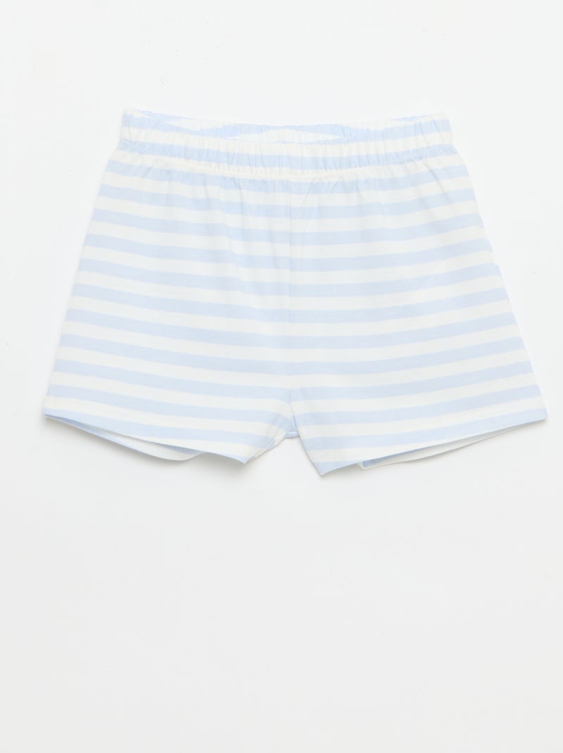 Pigiama corto canotta + pantaloncini - 2 pezzi Blu - Kiabi