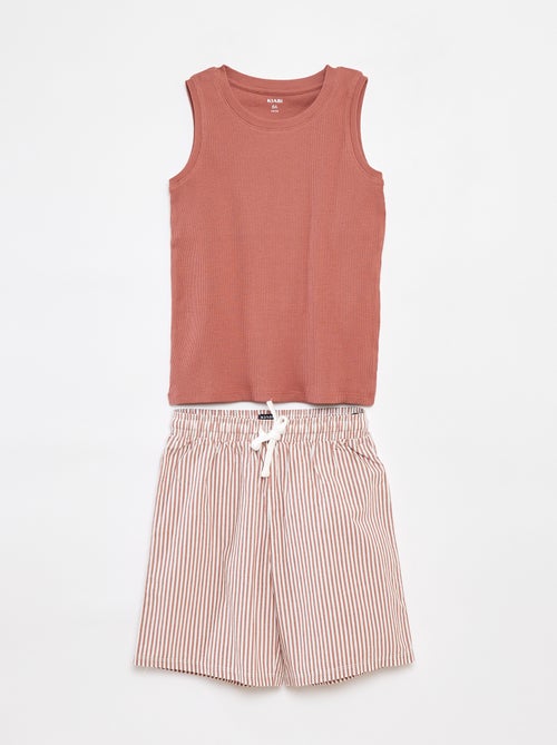 Pigiama corto canotta + shorts - 2 pezzi - Kiabi