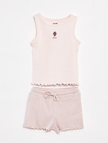 Pigiama corto canotta + shorts - 2 pezzi