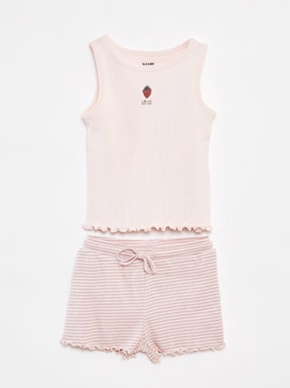 Pigiama corto canotta + shorts - 2 pezzi