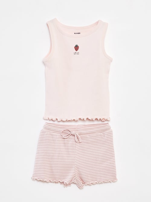 Pigiama corto canotta + shorts - 2 pezzi - Kiabi