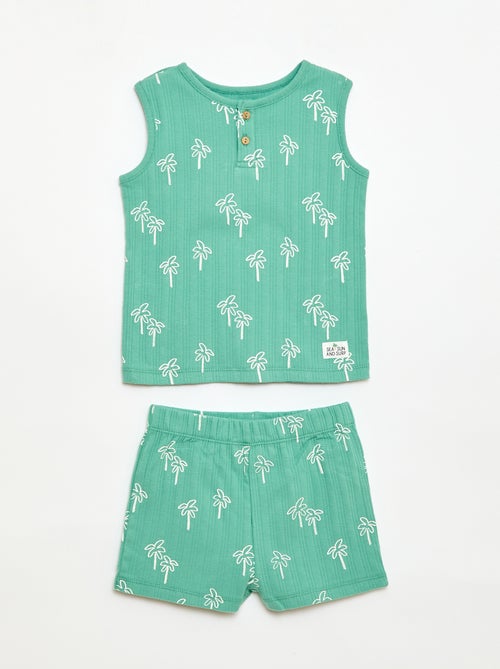 Pigiama corto canotta + shorts - 2 pezzi - Kiabi