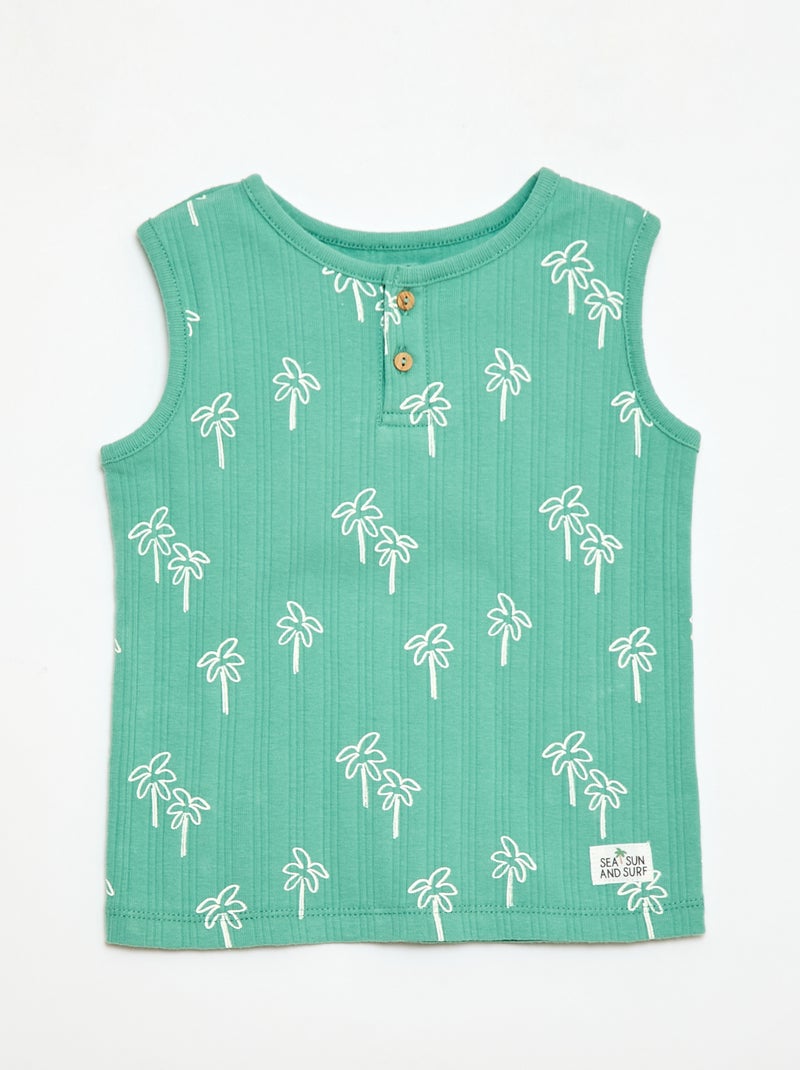 Pigiama corto canotta + shorts - 2 pezzi Verde - Kiabi