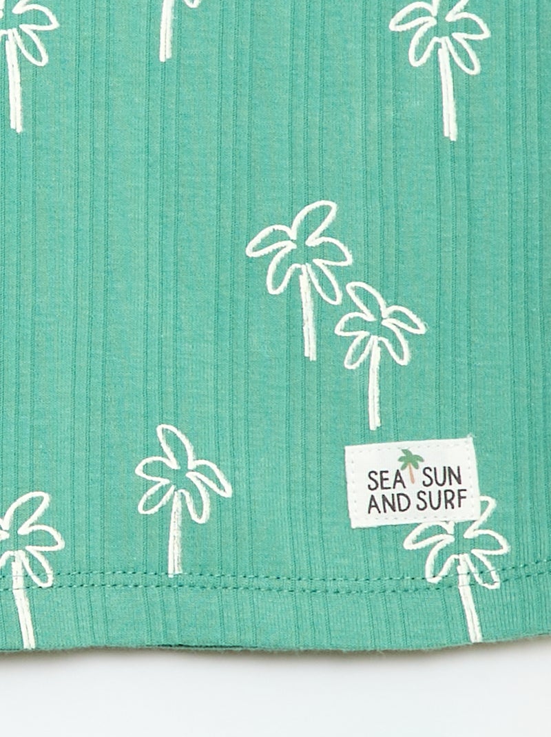 Pigiama corto canotta + shorts - 2 pezzi Verde - Kiabi