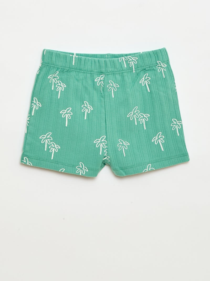 Pigiama corto canotta + shorts - 2 pezzi Verde - Kiabi