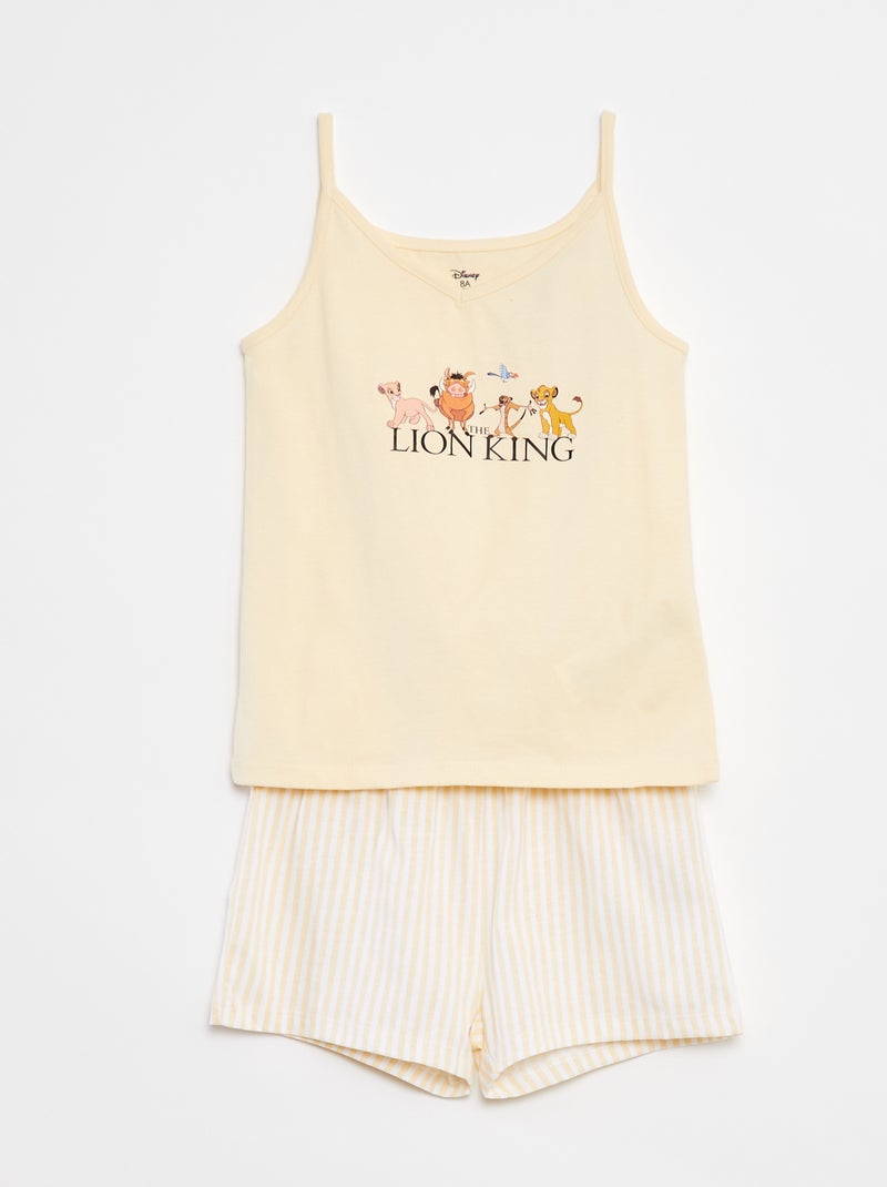 Pigiama corto canotta + shorts Disney - 2 pezzi GIALLO - Kiabi