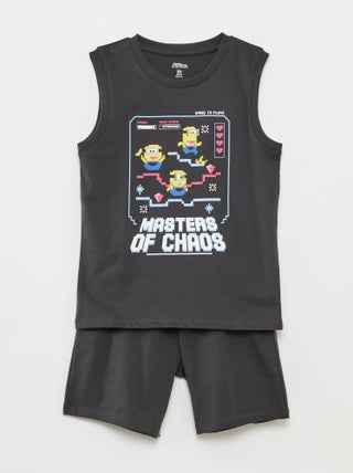 Pigiama corto canotta + shorts 'Minions' - 2 pezzi