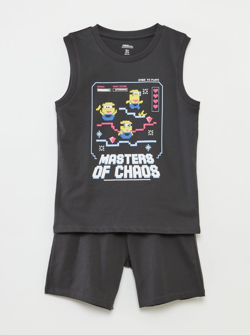 Pigiama corto canotta + shorts 'Minions' - 2 pezzi GRIGIO - Kiabi