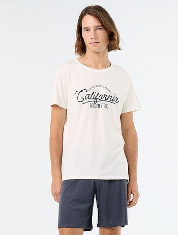Pigiama corto composto da t-shirt + pantaloncini - 2 pezzi