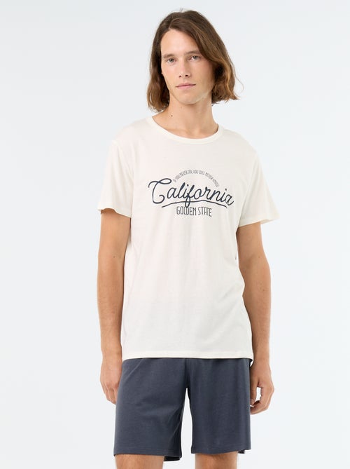 Pigiama corto composto da t-shirt + pantaloncini - 2 pezzi - Kiabi