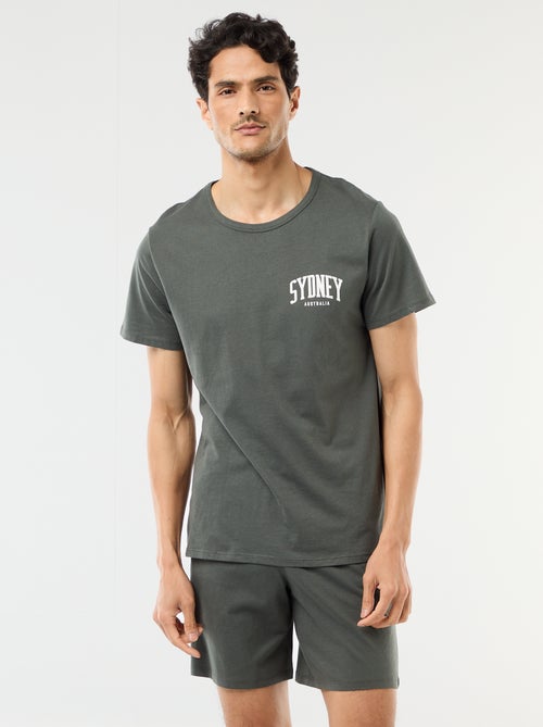 Pigiama corto composto da t-shirt + pantaloncini - 2 pezzi - Kiabi