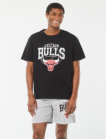 Pigiama corto con stampa 'Chicago Bulls' - 2 pezzi