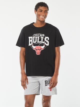 Pigiama corto con stampa 'Chicago Bulls' - 2 pezzi
