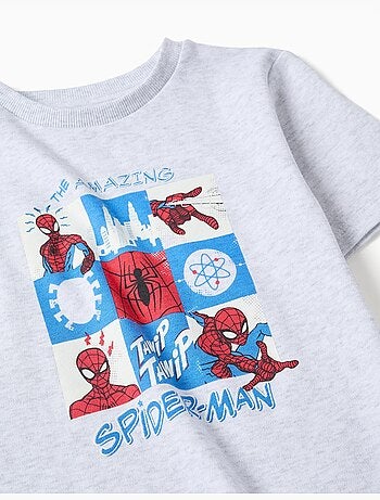 Pigiama corto con stampa di Spider-Man che si illumina al buio