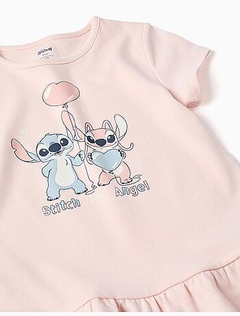 Pigiama corto con stampa di Stitch che si illumina al buio