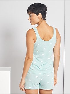 Pigiama corto 'cuori' - Kiabi