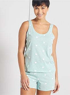 Pigiama corto 'cuori' - Kiabi