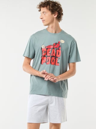 Pigiama corto 'Deadpool' 'Marvel' t-shirt + shorts - 2 pezzi