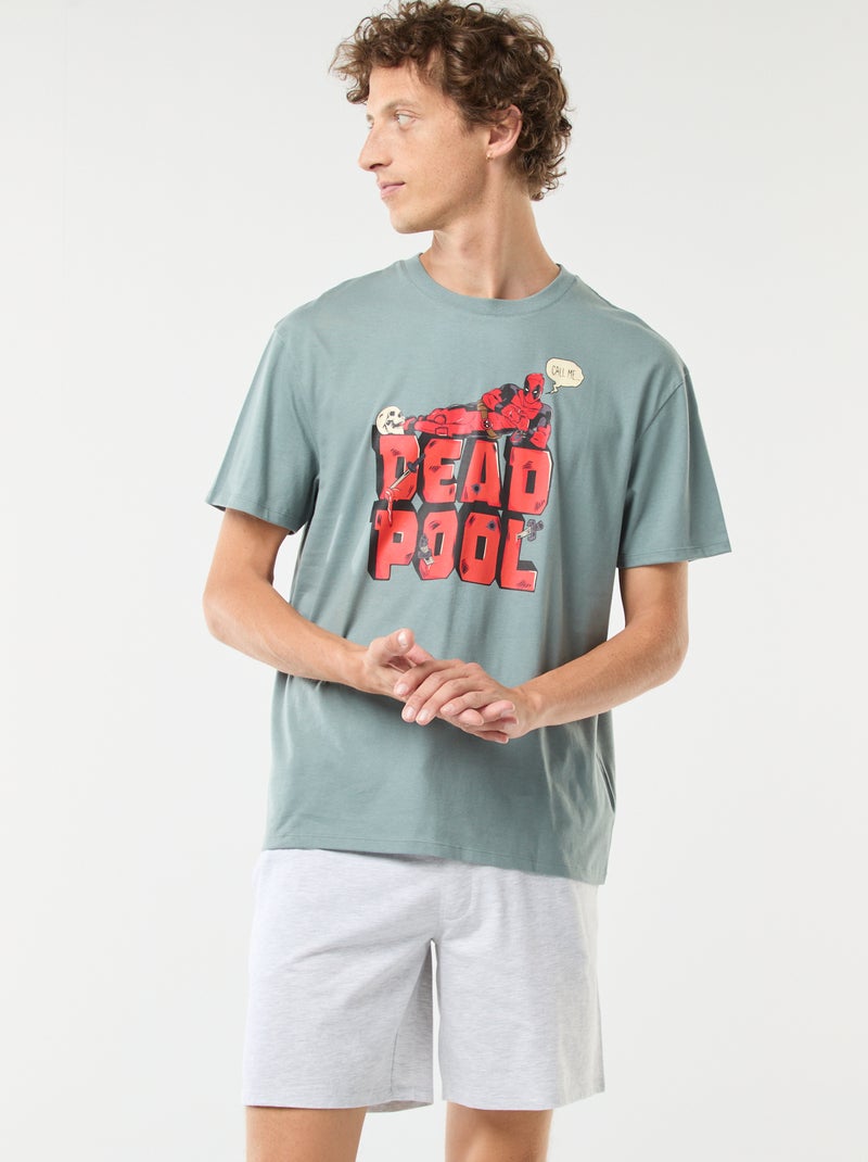 Pigiama corto 'Deadpool' 'Marvel' t-shirt + shorts - 2 pezzi Blu - Kiabi