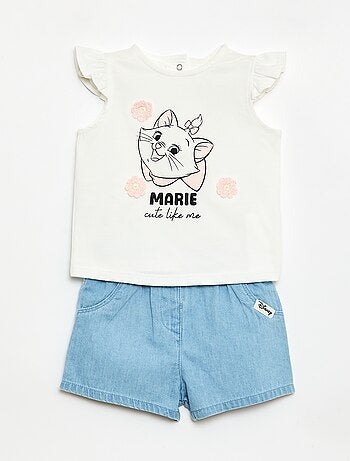 Pigiama corto "Disney" "Marie" - 2 pezzi