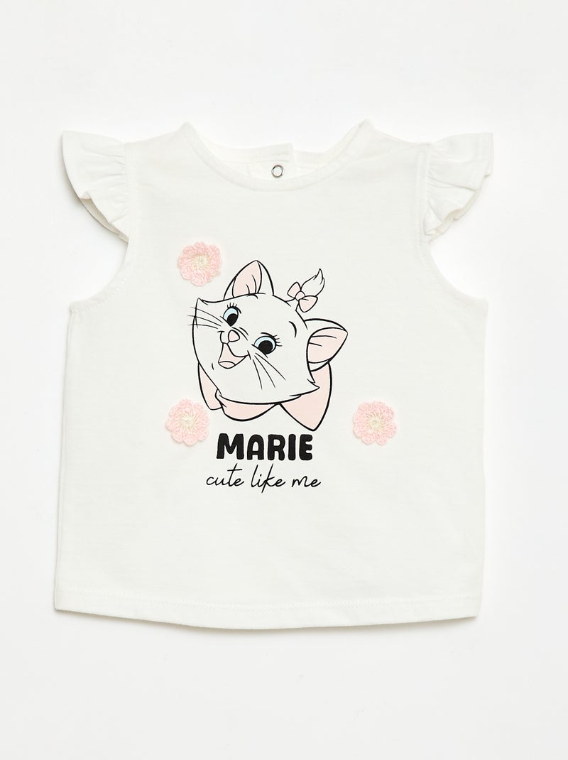 Pigiama corto "Disney" "Marie" - 2 pezzi Bianco - Kiabi