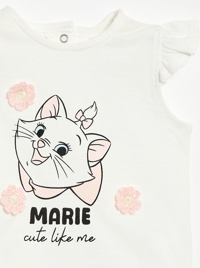 Pigiama corto "Disney" "Marie" - 2 pezzi Bianco - Kiabi