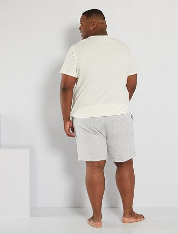 Pigiami corti in cotone, colorati, con stampe - taglia 6XL - Kiabi