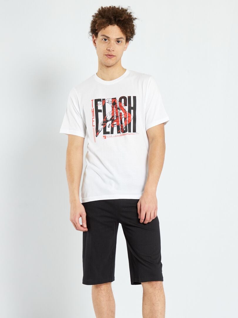 Pigiama corto 'Flash' - 2 pezzi nero/bianco - Kiabi