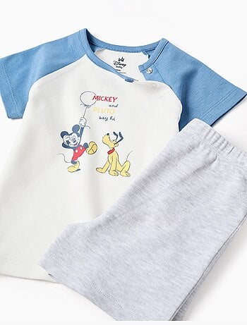 Pigiama corto in cotone con Mickey & Pluto
