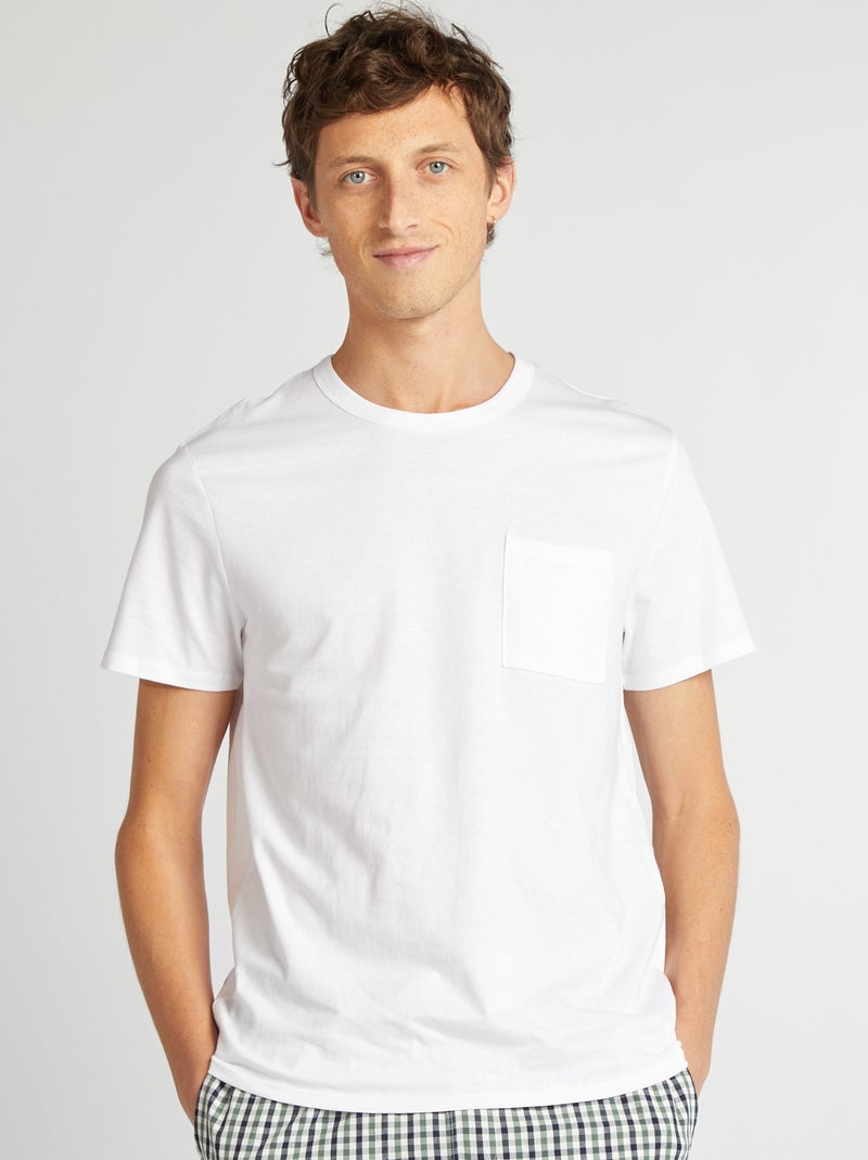 Pigiama corto in popeline - 2 pezzi BIANCO - Kiabi