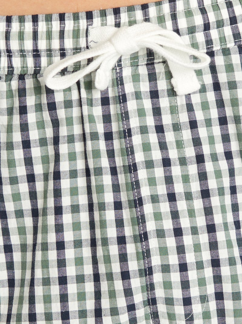 Pigiama corto in popeline - 2 pezzi BIANCO - Kiabi