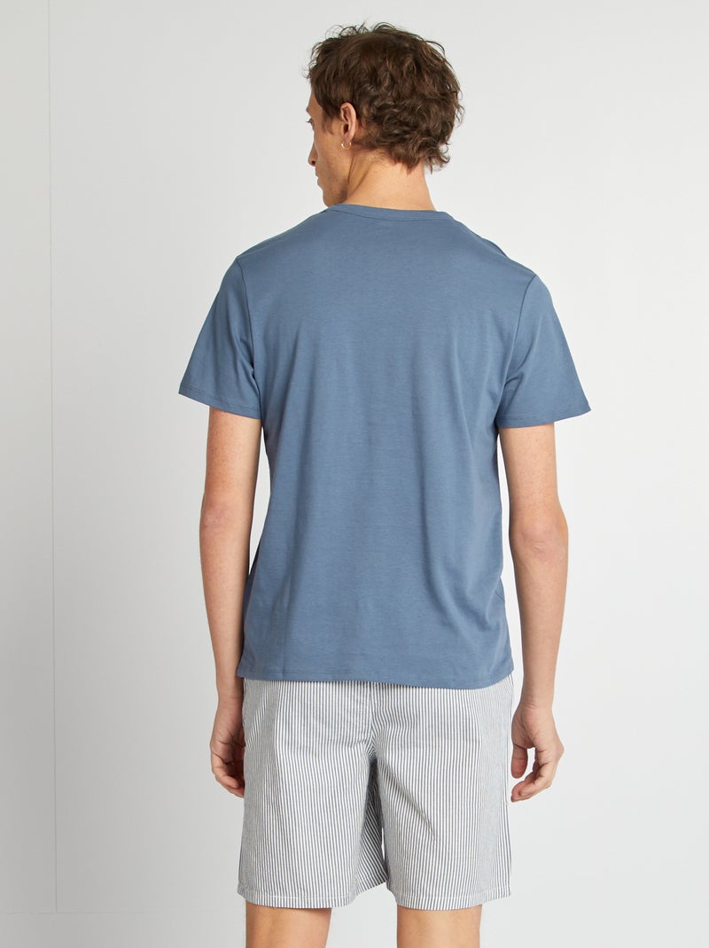 Pigiama corto in popeline - 2 pezzi BIANCO - Kiabi