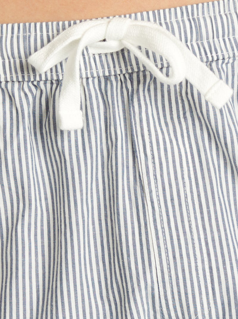 Pigiama corto in popeline - 2 pezzi BIANCO - Kiabi