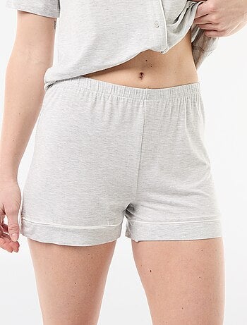 Pigiama corto in viscosa mélange - 2 pezzi