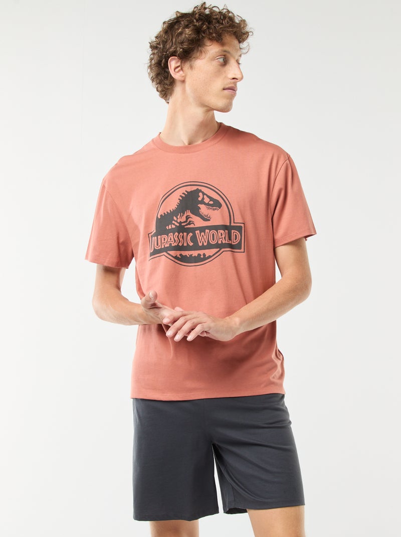 Pigiama corto 'Jurassic World' t-shirt + shorts - 2 pezzi Rosso - Kiabi