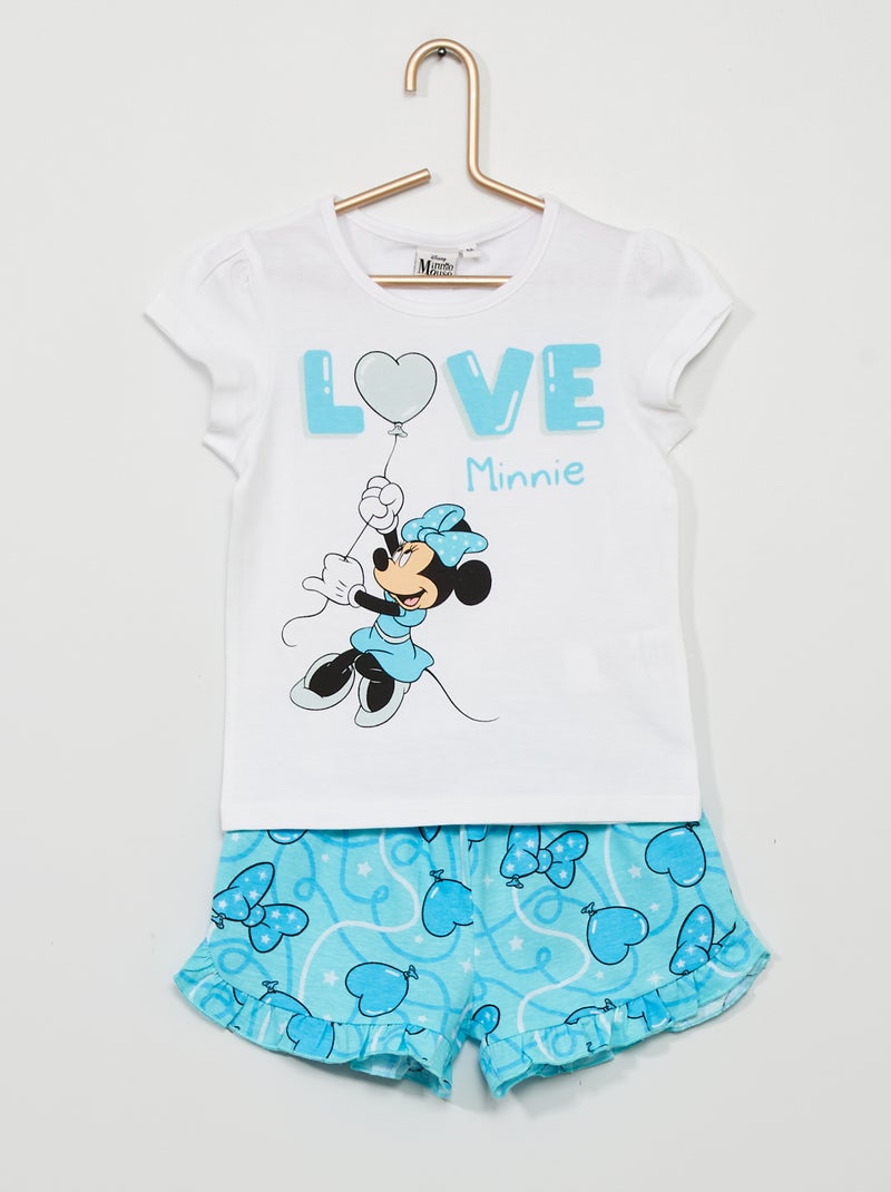 Pigiama corto 'Minnie' bianco/blu - Kiabi