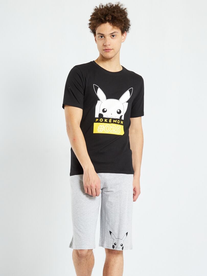 Pigiama corto 'Pokemon' - 2 pezzi grigio/nero - Kiabi