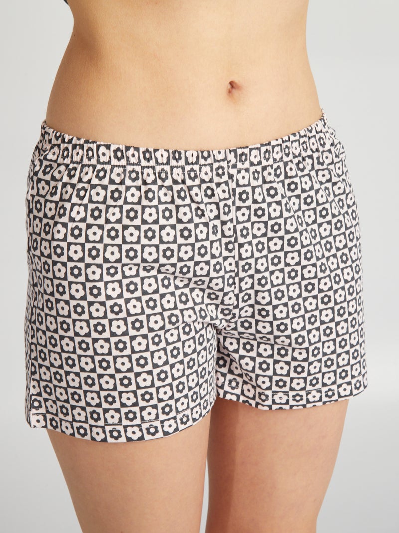 Pigiama corto scritta fantasia - 2 pezzi GRIGIO - Kiabi