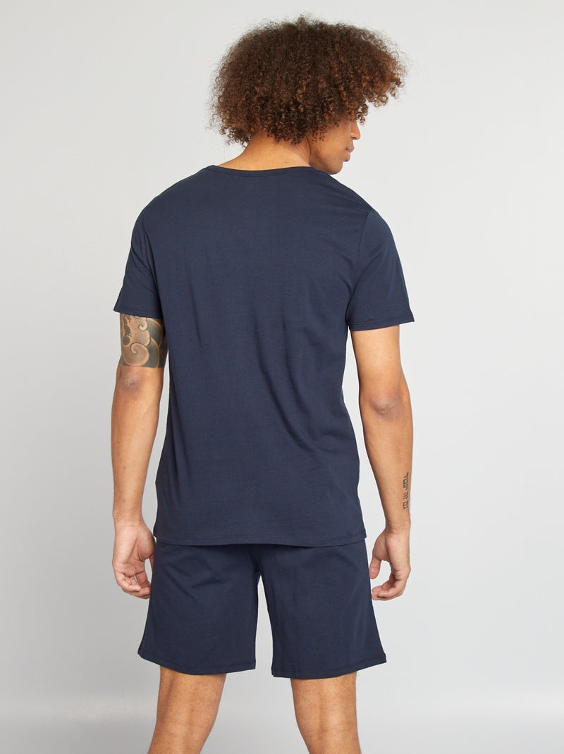 Pigiama corto shorts + t-shirt - 2 pezzi BLU - Kiabi