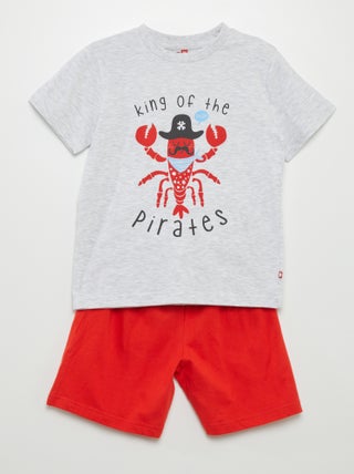 Pigiama corto shorts + t-shirt - 2 pezzi