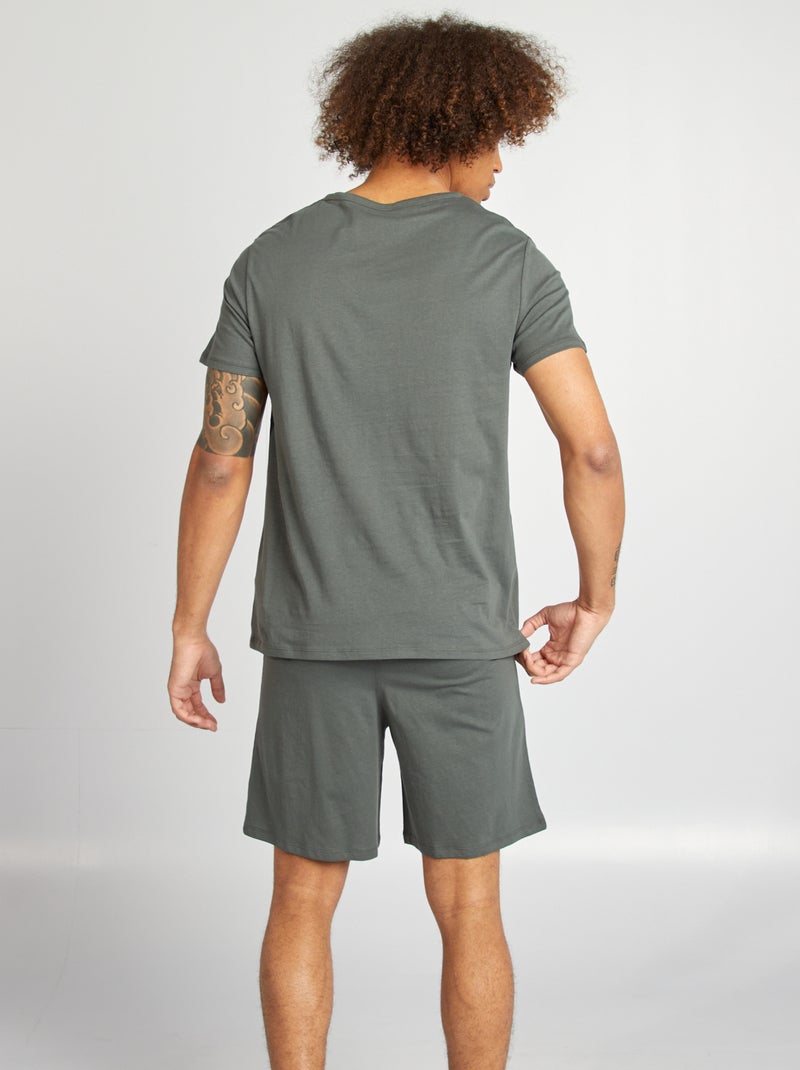 Pigiama corto shorts + t-shirt - 2 pezzi VERDE - Kiabi