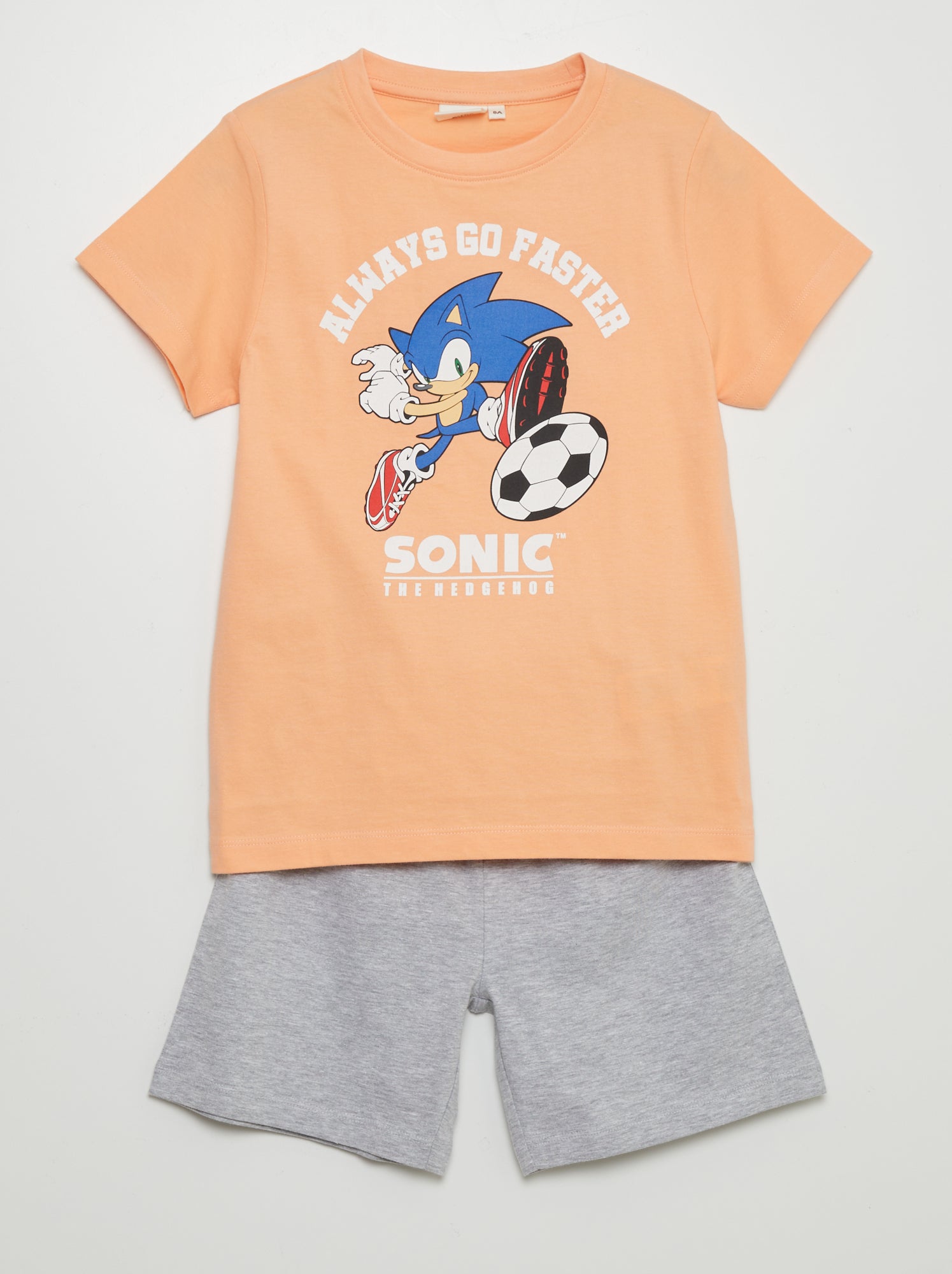 Pigiama Bambino Sonic - Set 2 Pezzi Cotone, Maglietta E Pantaloncini, Taglia 6-12 Anni - Foto 2