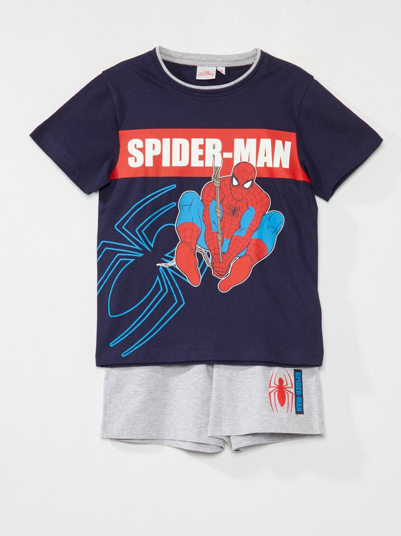 Pigiama corto 'Spider-Man' 'Marvel' - 2 pezzi blu marine - Kiabi