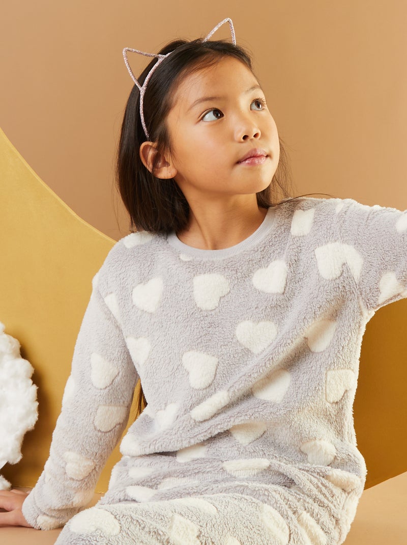 Pigiama corto stampa 'cuore' - 2 pezzi GRIGIO - Kiabi