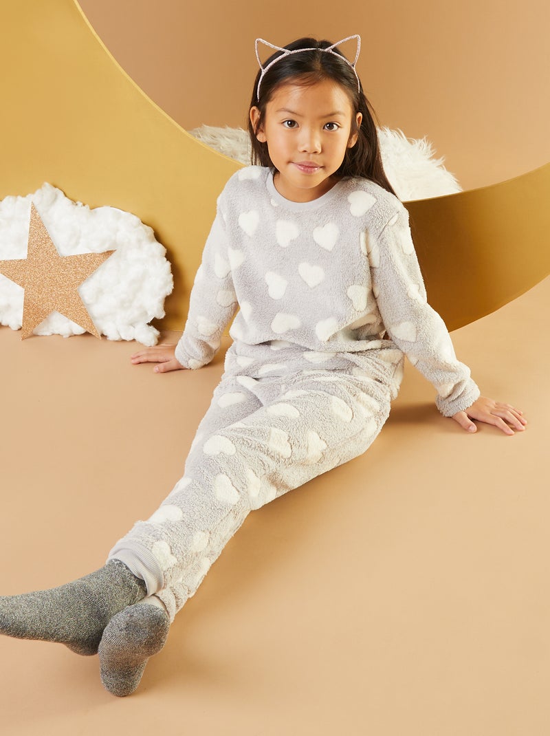 Pigiama corto stampa 'cuore' - 2 pezzi GRIGIO - Kiabi