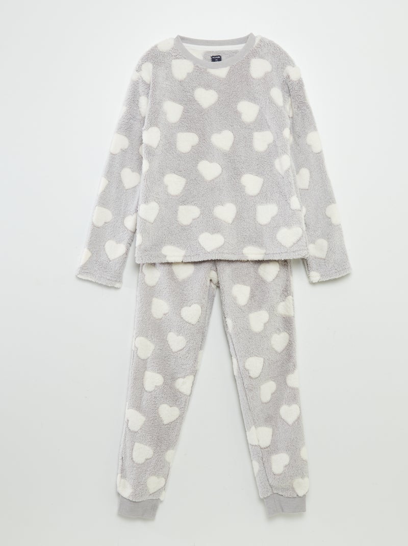 Pigiama corto stampa 'cuore' - 2 pezzi GRIGIO - Kiabi