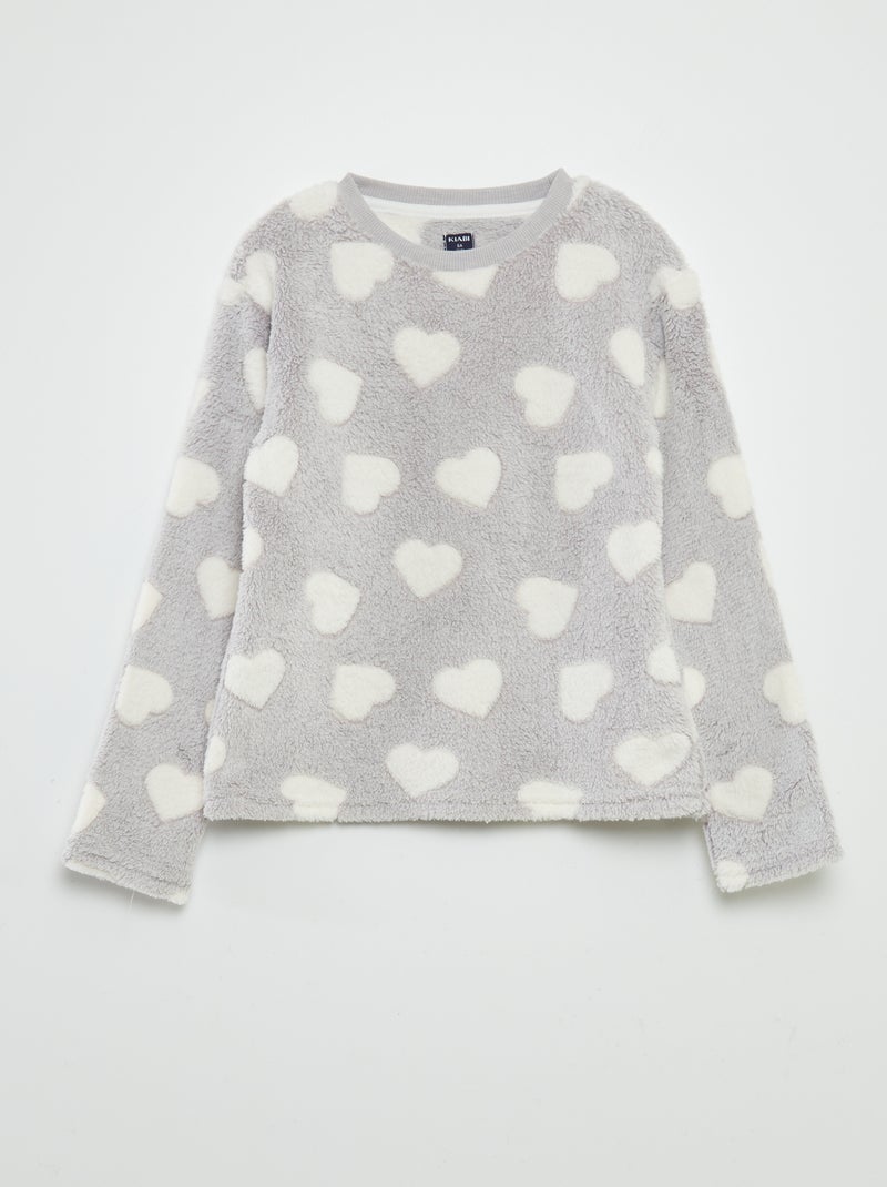 Pigiama corto stampa 'cuore' - 2 pezzi GRIGIO - Kiabi