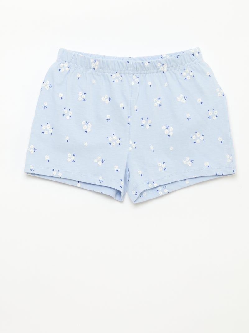 Pigiama corto stampato - 2 pezzi Blu - Kiabi